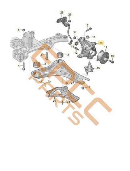 SEAT CUPRA BORN 2023 WHEEL BEARING HOUSING (RIGHT) 1EA407254H Wheels