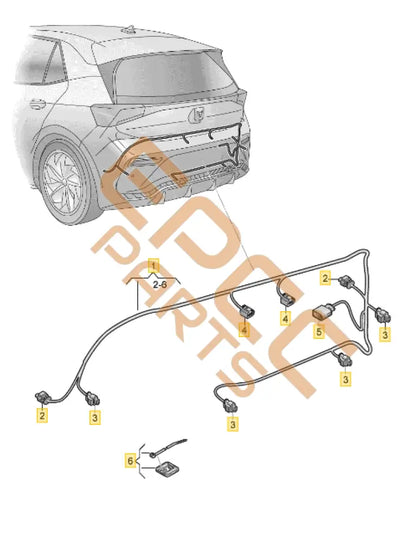 CUPRA BORN WIRING SET FOR BUMPER 10E971104C