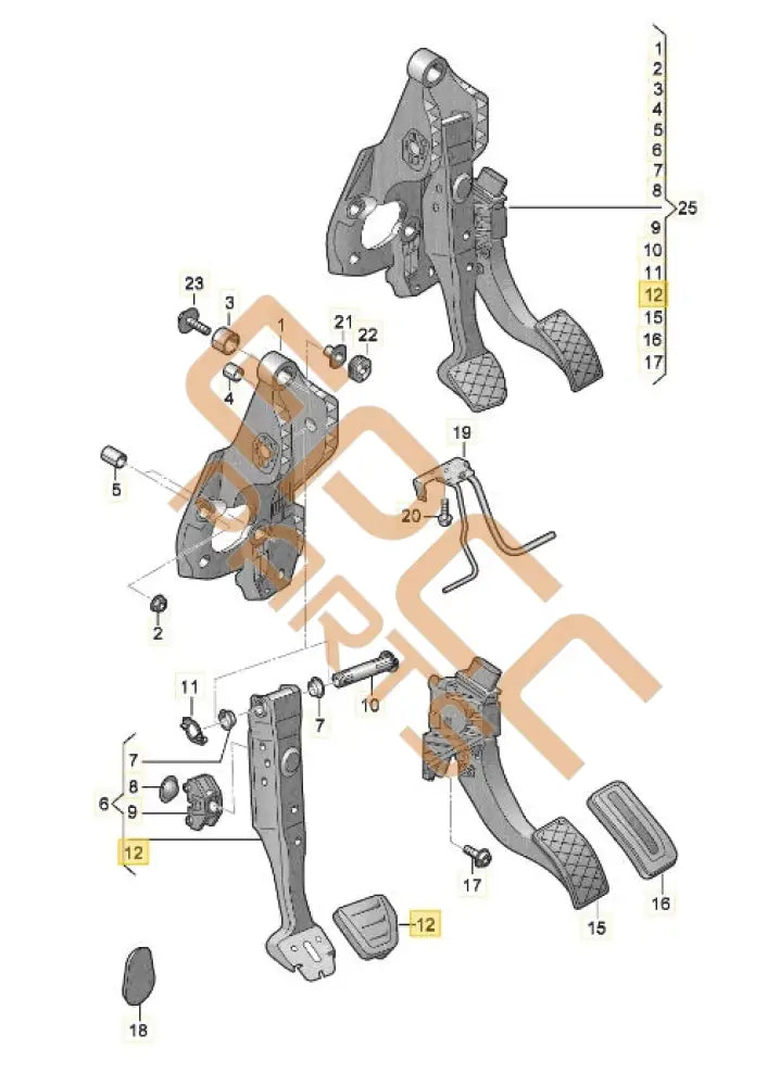 SEAT CUPRA CAP FOR FOOT BRAKE PEDAL 5Q0723131A
