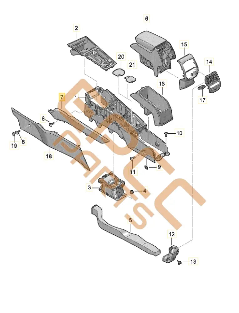 CUPRA CENTER CONSOLE SIDE TRIM 5FC863487