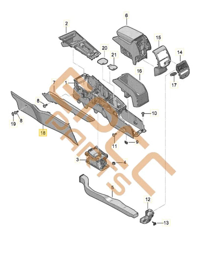 CUPRA CENTRE CONSOLE LEFT COVER 5FC863045