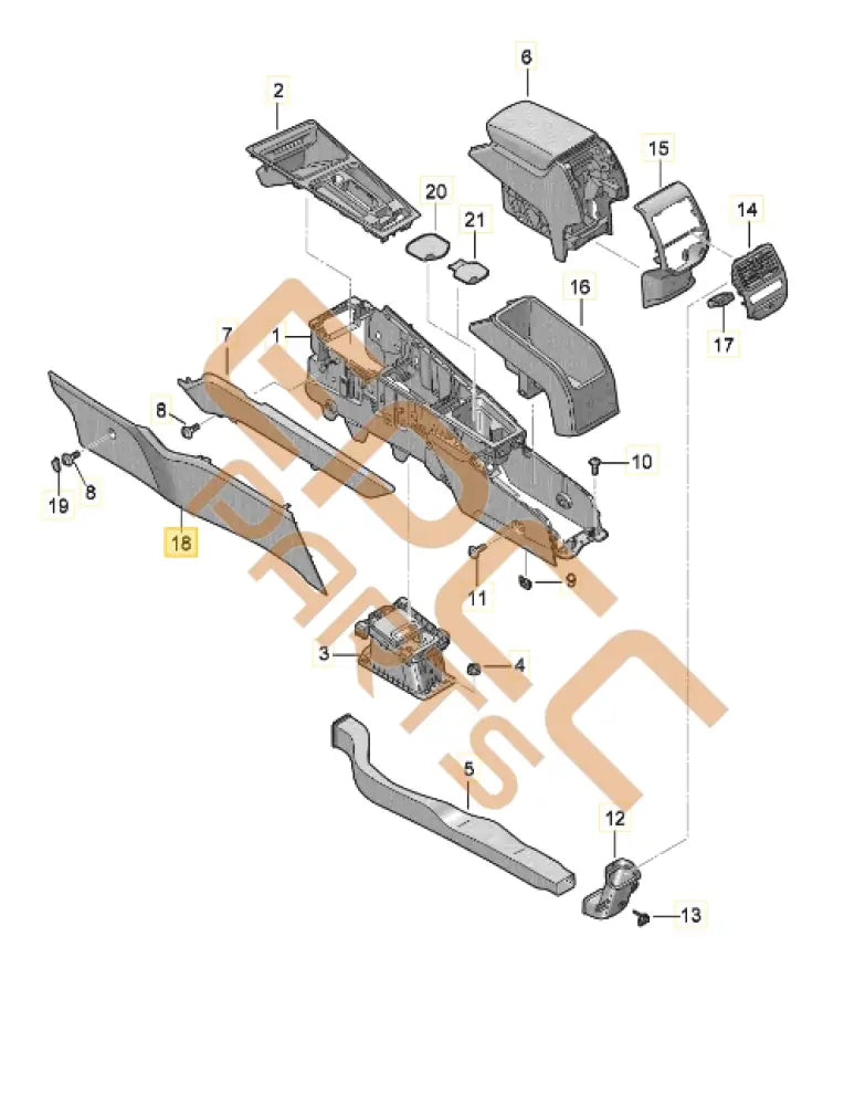 CUPRA CENTRE CONSOLE RIGHT COVER 5FC863046