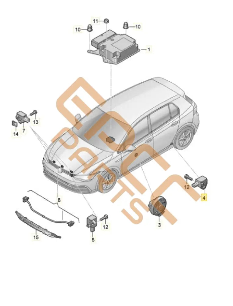 SEAT CUPRA CRASH SENSOR FOR AIRBAG 1EA959651 1EA959345E Airbags