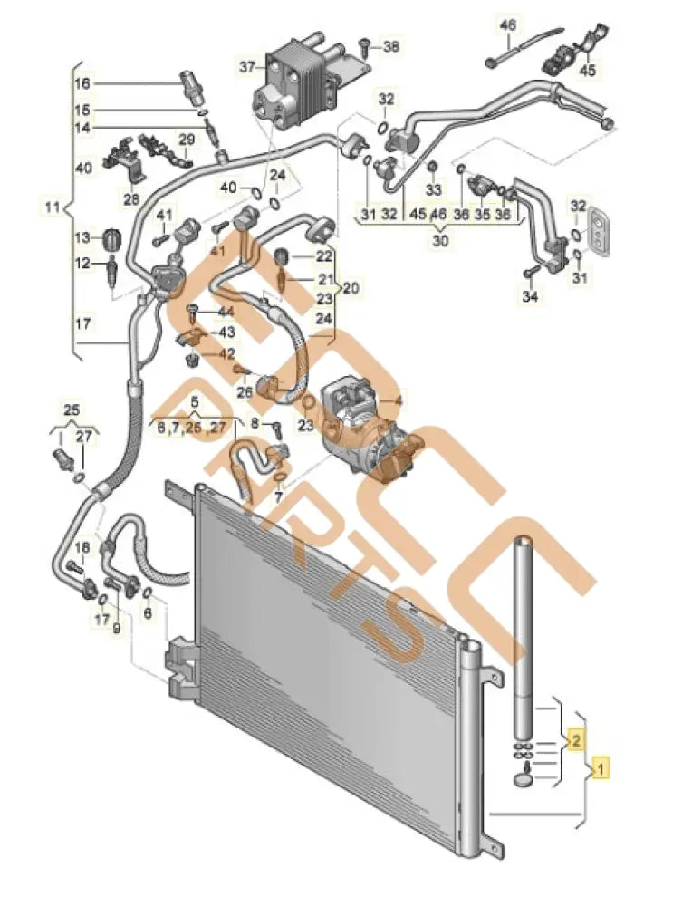 SEAT CUPRA FORMENTOR 2022 A/C CONDENSER 5WA816411E