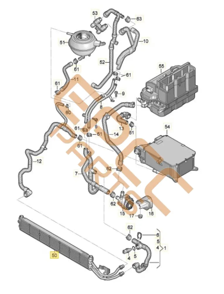 SEAT CUPRA FORMENTOR 2022 ADDITIONAL COOLER FOR COOLANT 5WA121251J Coolant
