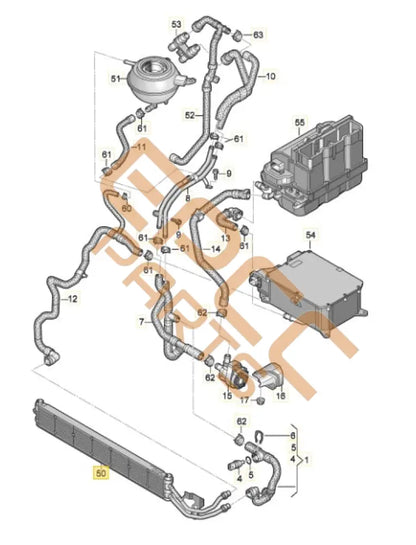 SEAT CUPRA FORMENTOR 2022 ADDITIONAL COOLER FOR COOLANT 5WA121251J Coolant