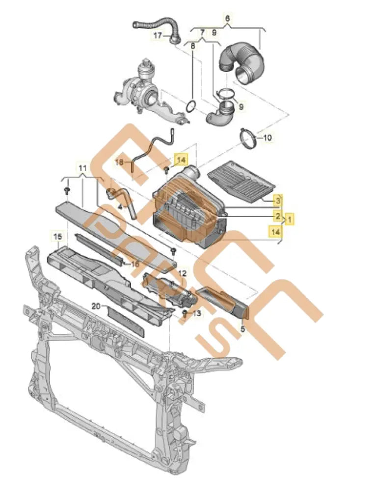 SEAT CUPRA FORMENTOR 2022 AIR FILTER 04E129611L
