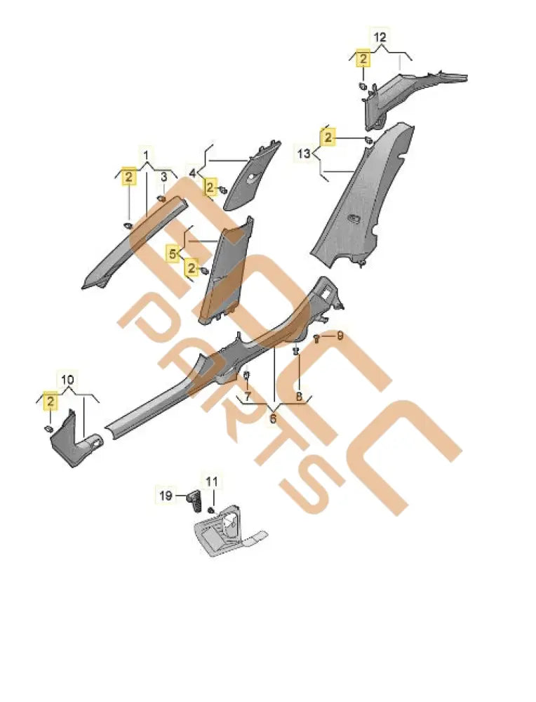 CUPRA FORMENTOR B-PILLAR TRIM 5FA867240