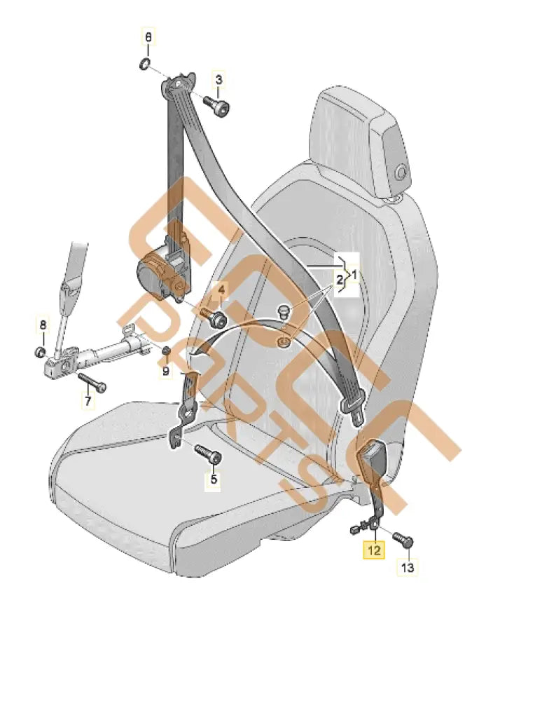 CUPRA FORMENTOR BELT LATCH 8Y0857755