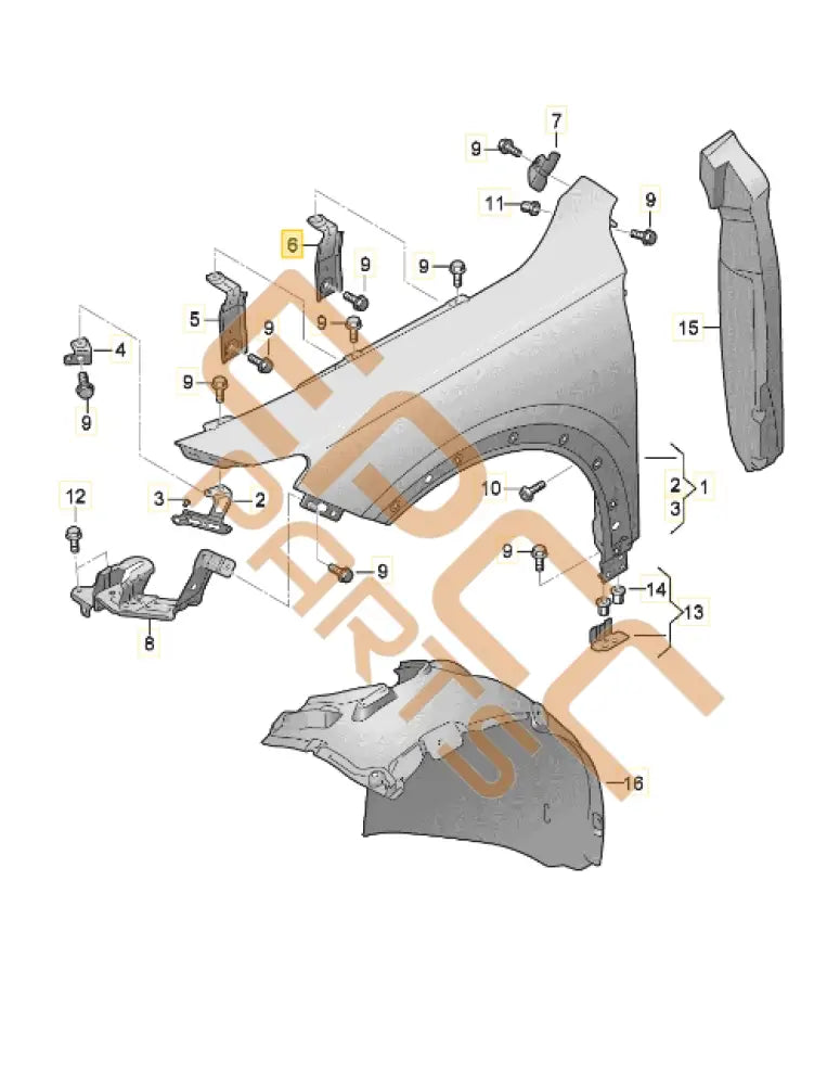 CUPRA FORMENTOR BRACKET FOR WHEEL COVER RIGHT REAR 5FF821142