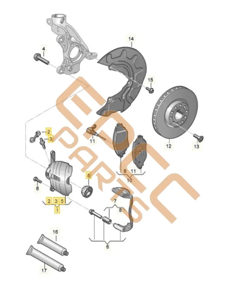 CUPRA FORMENTOR 2022 BRAKE CALIPER HOUSING (FRONT RIGHT) 8V0615123D