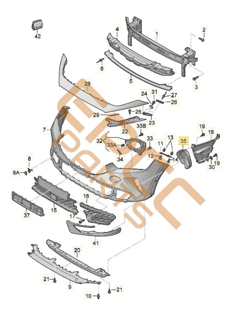 SEAT CUPRA FORMENTOR 2022 BUMPER VENT (LEFT) 5FF807575 Bumper