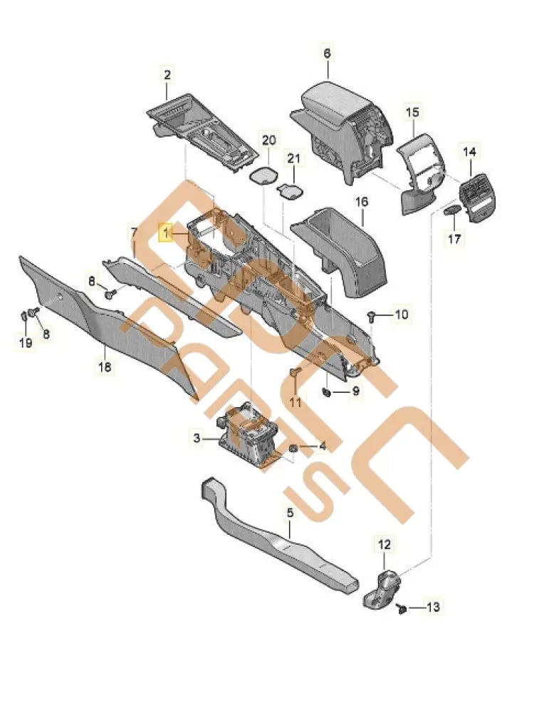 CUPRA FORMENTOR 2023 CENTER CONSOLE WITH ARMREST 5FF864207B 5FC863241D