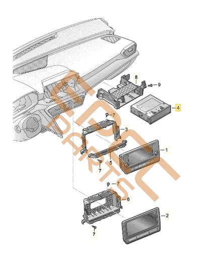 CUPRA FORMENTOR CONTROL UNIT FOR DISPLAY UNIT 5FA035868E 5FA035868F