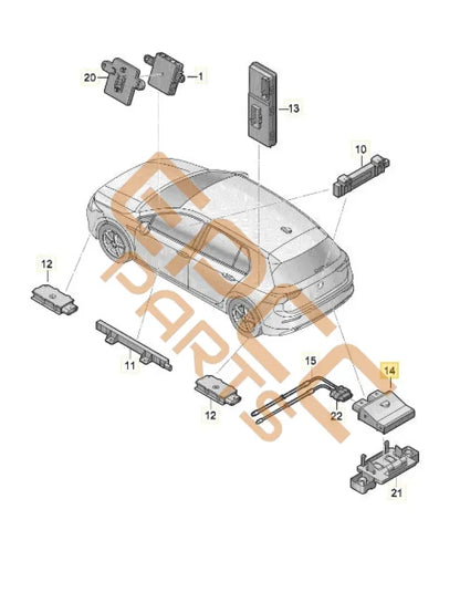 SEAT CUPRA FORMENTOR 2022 CONTROL UNIT FOR OPENING BOOT LID 3G0962243D