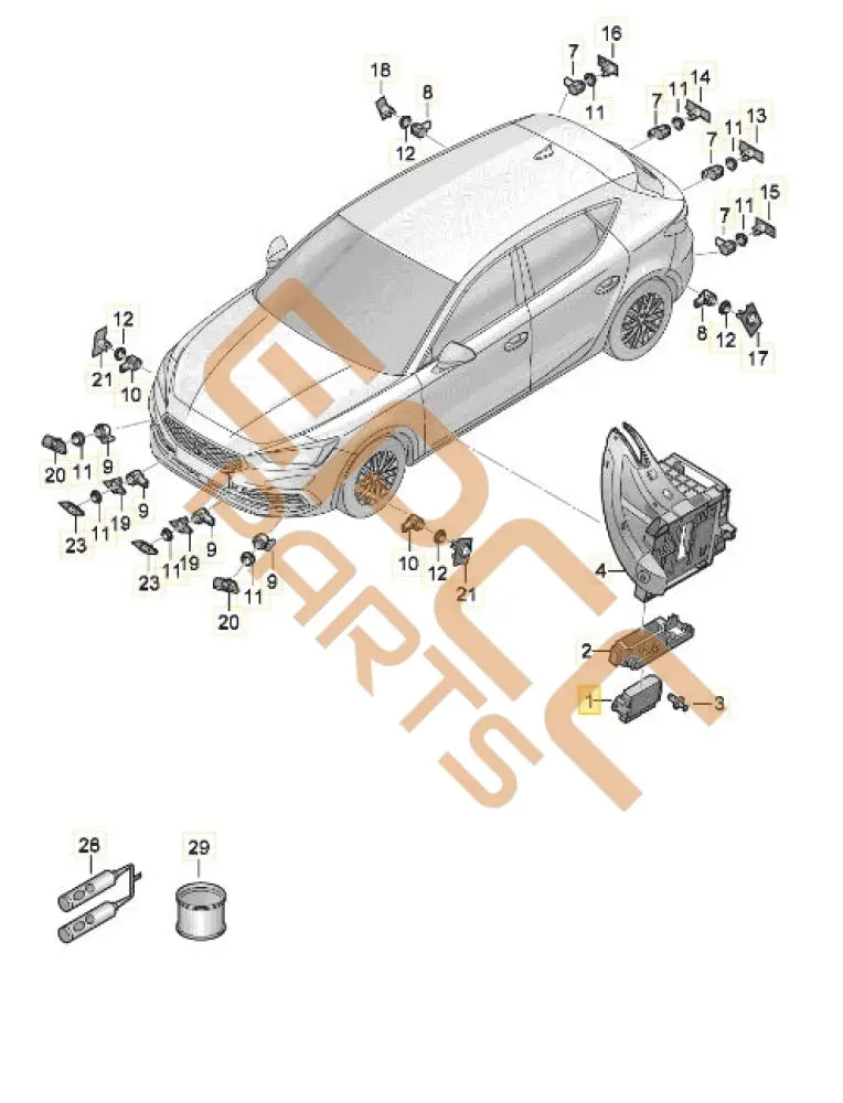 SEAT CUPRA FORMENTOR 2022 CONTROL UNIT FOR PARK STEERING ASSIST 5WA919298B