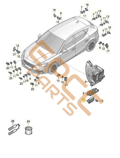 SEAT CUPRA FORMENTOR 2022 CONTROL UNIT FOR PARK STEERING ASSIST 5WA919298B