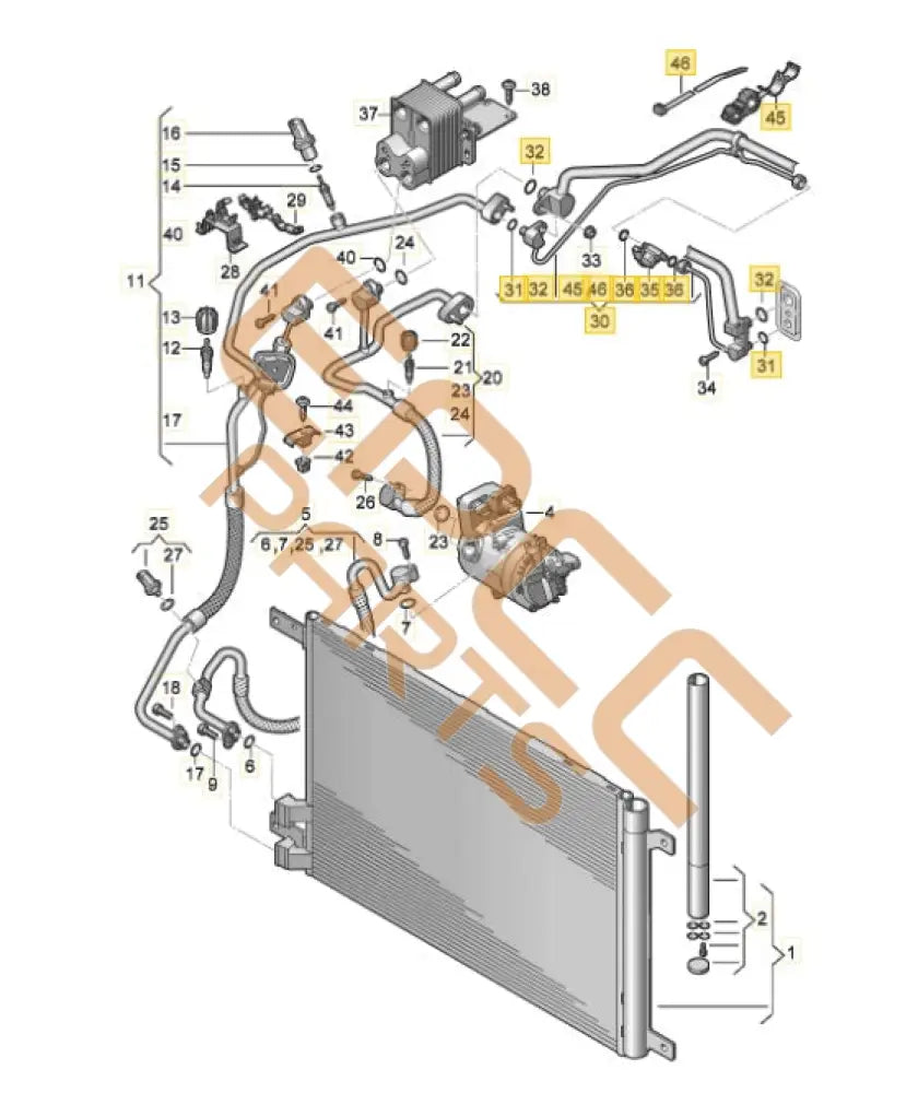 CUPRA FORMENTOR 2023 COOLANT PIPE 5Q0816721E Coolant