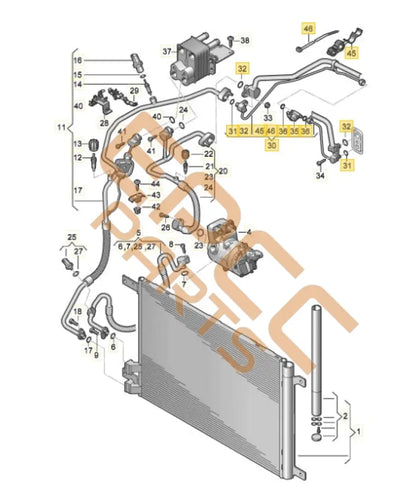 CUPRA FORMENTOR 2023 COOLANT PIPE 5Q0816721E Coolant