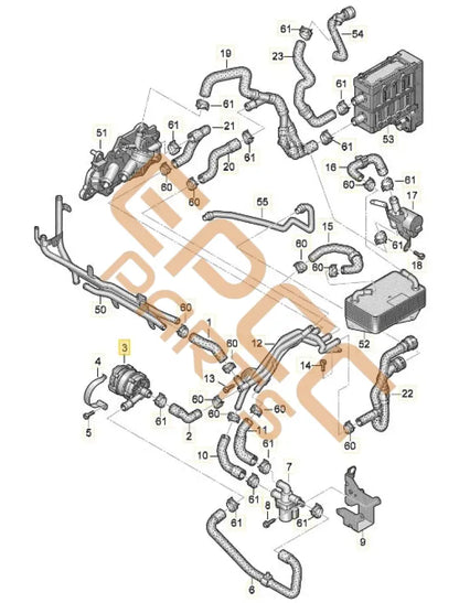 SEAT CUPRA FORMENTOR 2022 COOLANT PUMP 04L965567B Coolant