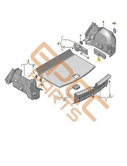 SEAT CUPRA FORMENTOR 2022 COVER SIDE PANEL TRIM (RIGHT) 5FF868918