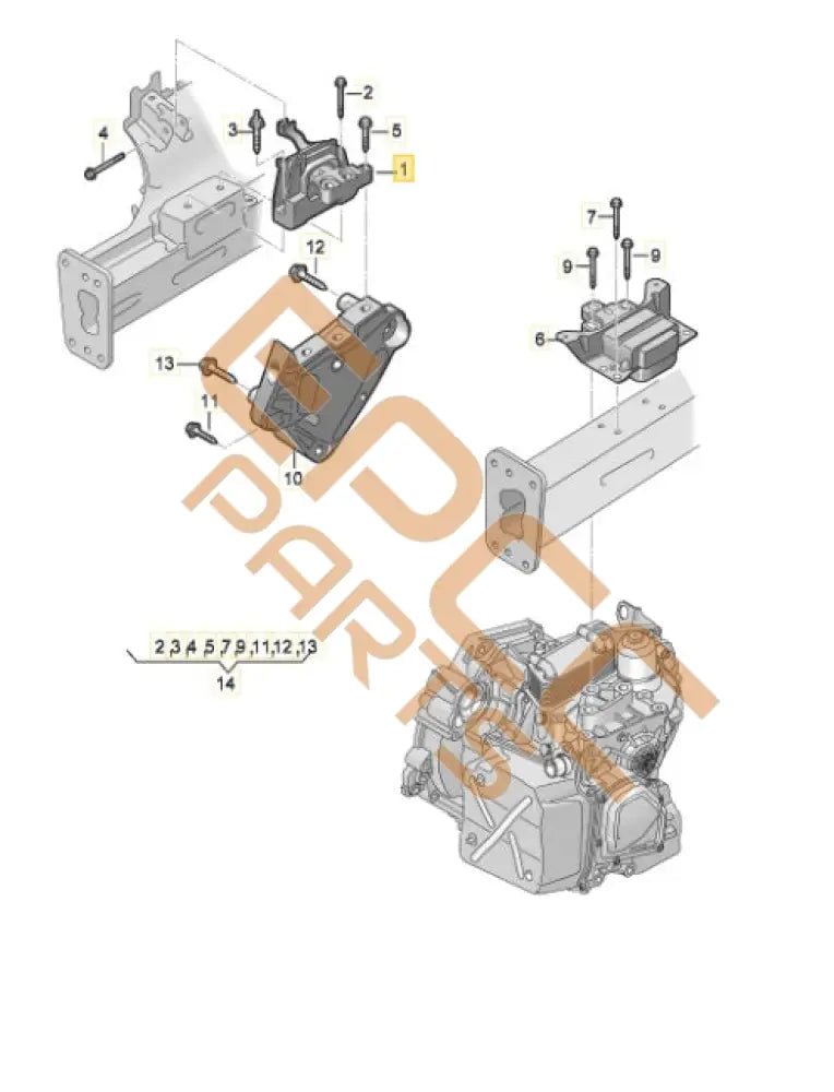 SEAT CUPRA FORMENTOR 2022 ENGINE MOUNTING 5WA199262E