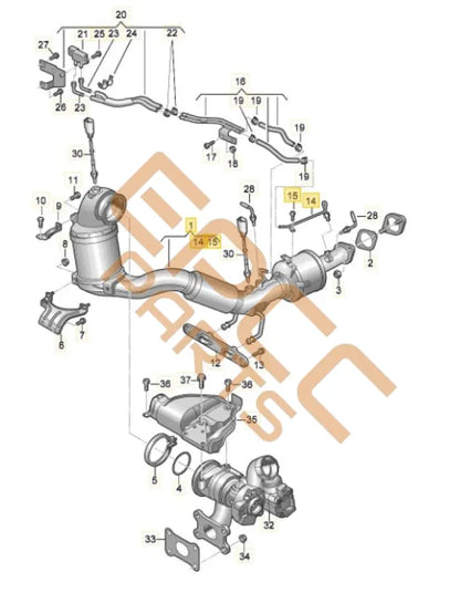 SEAT CUPRA FORMENTOR 2022 EXHAUST PIPE 3Q0254502JX