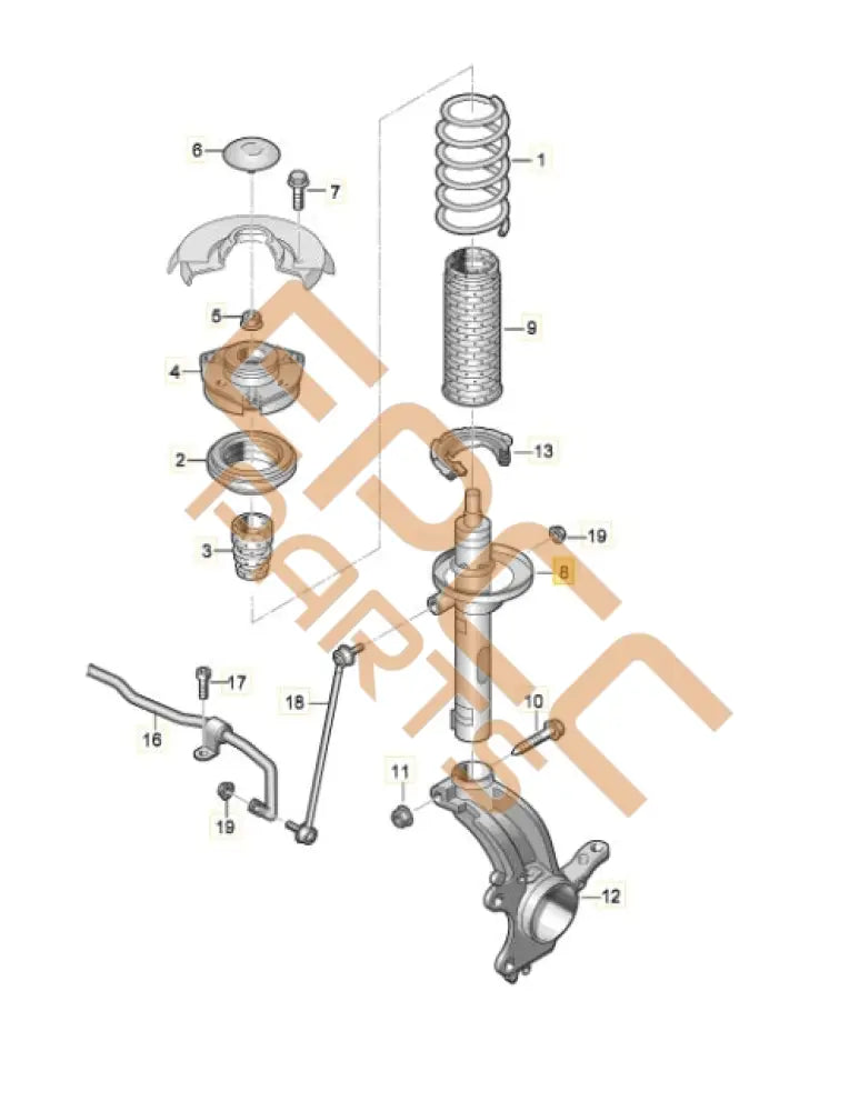 SEAT CUPRA FORMENTOR 2023 GAS SHOCK ABSORBER ELECTRONICALLY CONTROLLED 5WA413032K