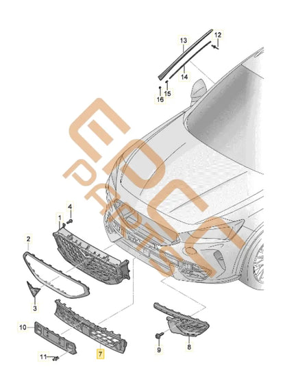 CUPRA FORMENTOR GRILLE CENTER 5FF853667A