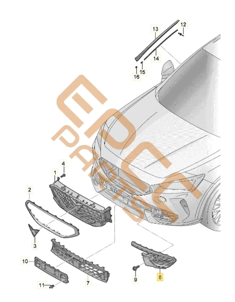 CUPRA FORMENTOR GRILLE COVER 5FF853665D