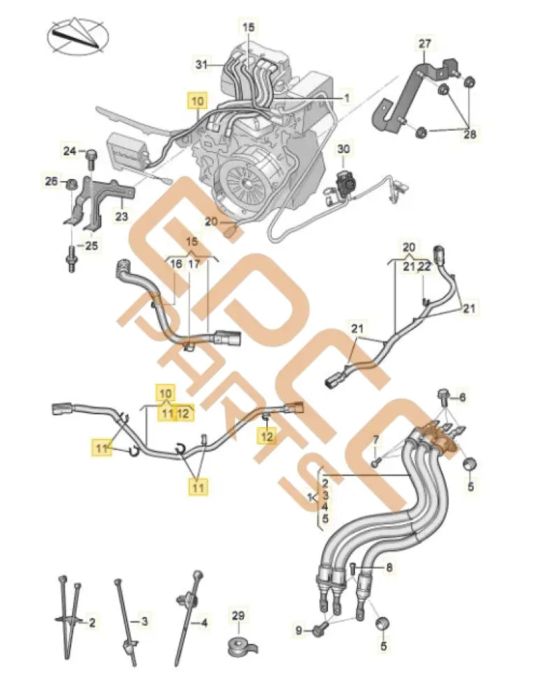 CUPRA FORMENTOR 2022 HIGH VOLTAGE CABLE FOR HIGH VOLTAGE HEATING 3GD971475