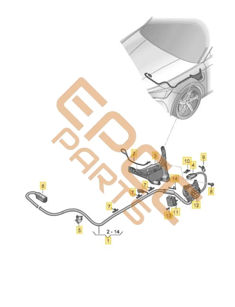 CUPRA FORMENTOR 2022 HIGH VOLTAGE WIRING SET FOR CHARGING SOCKET 5FF971509B