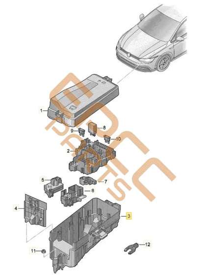 CUPRA FORMENTOR 2023 HOUSING FOR CENTR. ELEC. SYSTEM 5WA907361A