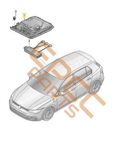 SEAT CUPRA FORMENTOR 2023 LED INTERIOR OVERHEAD DOME READING LIGHT 5H0959561AH