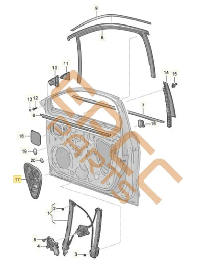 SEAT CUPRA FORMENTOR LEON 2022 COVER FOR DOOR INNER PANEL 5FA837916A 5FA837915A Door