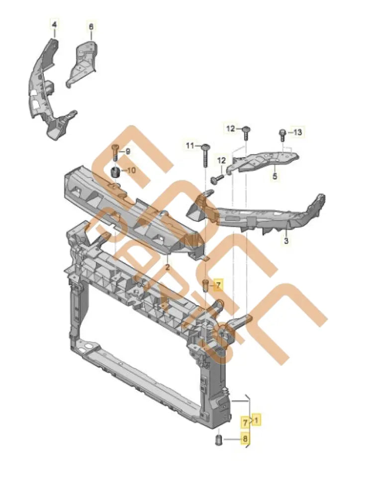 SEAT CUPRA FORMENTOR 2022 LOCK CARRIER 5FF805588A Coolant