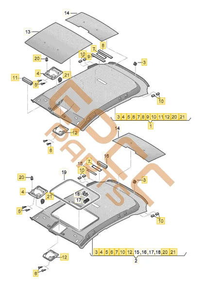 CUPRA FORMENTOR MOULDED HEADLINER 5FF867501C