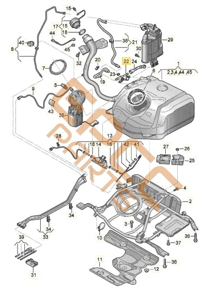 CUPRA FORMENTOR PRESSURE REGULATOR WITH BREATHER LINE 5QF201549A 5Q0201160T