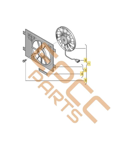 SEAT CUPRA FORMENTOR 2022 RADIATOR FAN WITH FAN RING 5WA121203B