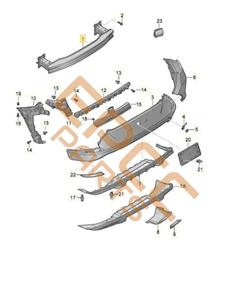 SEAT CUPRA FORMENTOR 2022 RETAINER FOR BUMPER 5FF807305 Bumper
