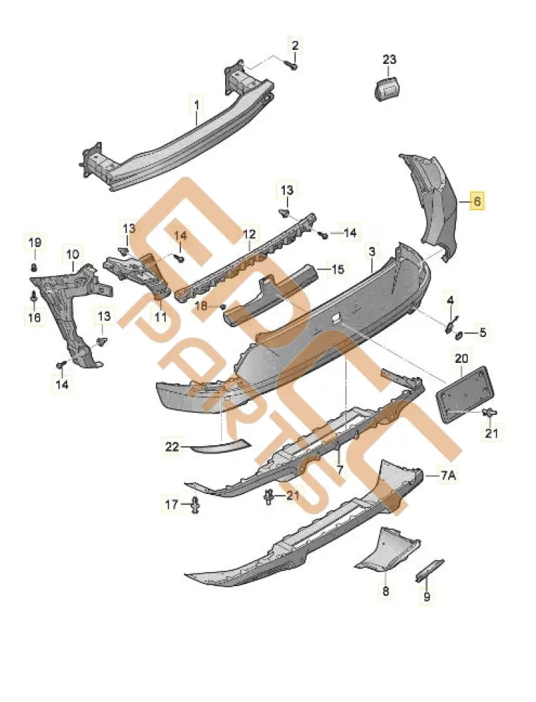 CUPRA FORMENTOR 2023 RIGHT BUMPER 5FF807984 Bumper