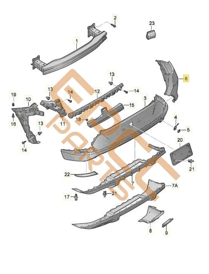 CUPRA FORMENTOR 2023 RIGHT BUMPER 5FF807984 Bumper