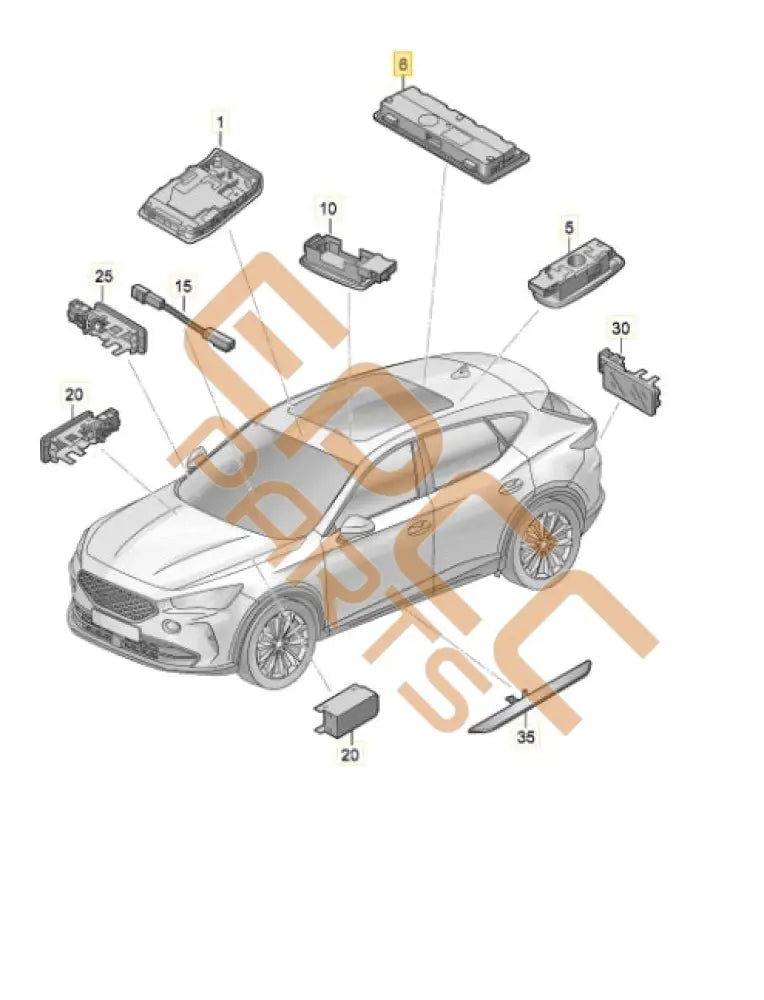 SEAT CUPRA FORMENTOR 2023 ROOF INTERIOR LIGHT 5H0947290C