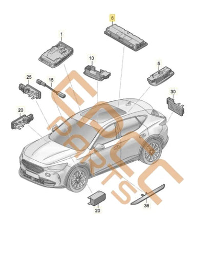 SEAT CUPRA FORMENTOR 2023 ROOF INTERIOR LIGHT 5H0947290C