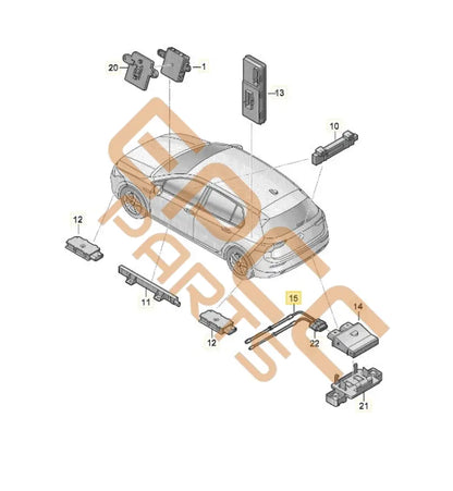 SEAT CUPRA FORMENTOR 2022 SENSOR LINE FOR TAILGATE OPENING 5FF962253