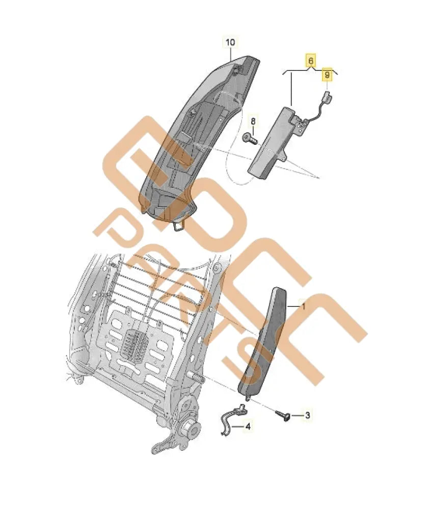 SEAT CUPRA FORMENTOR 2022 SIDE AIRBAG UNIT RIGHT REAR 5FA880442D Airbags