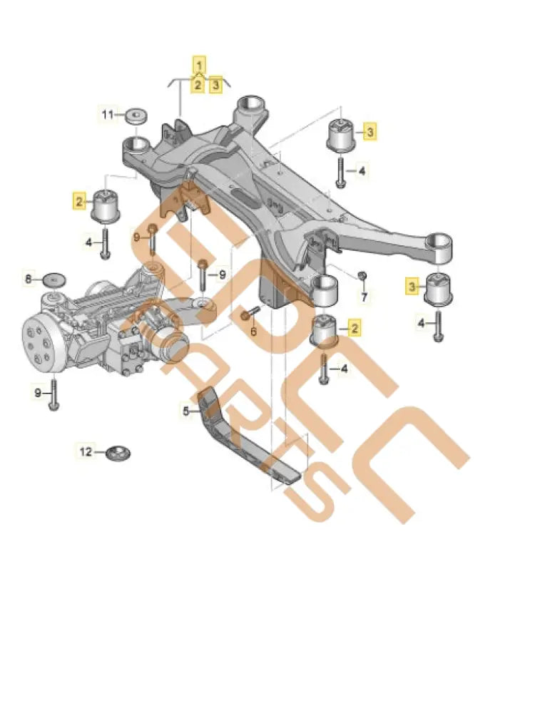 SEAT CUPRA FORMENTOR 2022 SUPPORT FRAME (REAR) 5Q0505235M 5WA505315A