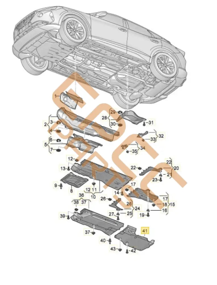 SEAT CUPRA FORMENTOR 2022 UNDERBODY TRIM (LEFT REAR) 5Q0825505F