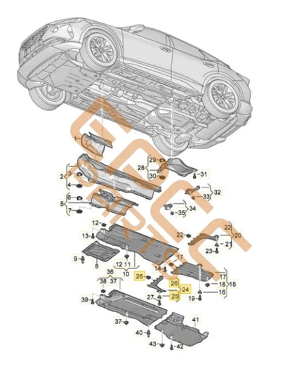 SEAT CUPRA FORMENTOR 2022 UNDERBODY TRIM (LEFT REAR) 5WA825101E