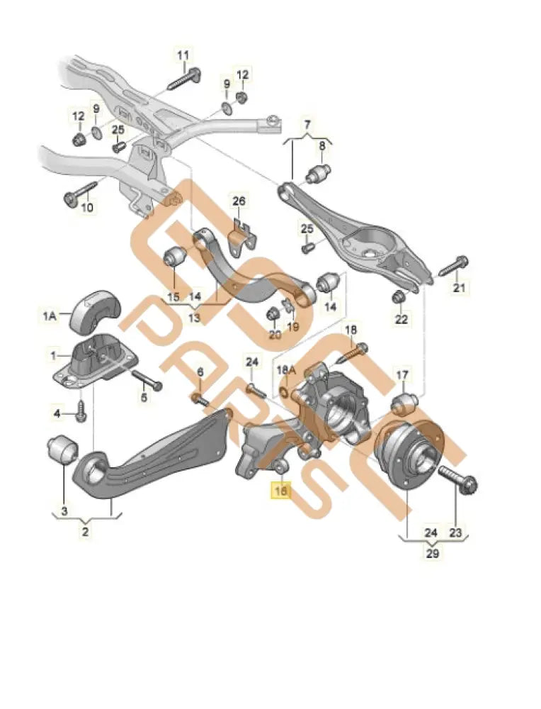SEAT CUPRA FORMENTOR 2022 WHEEL BEARING HOUSING (RIGHT REAR) 5Q3505436B 5WA407258A 5Q3505436A Wheels